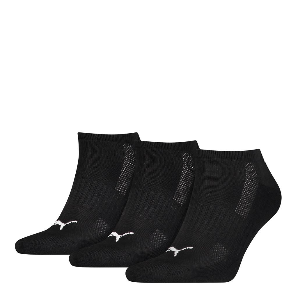PUMA Cushioned Sneakersokken Unisex 3-Pack Zwart