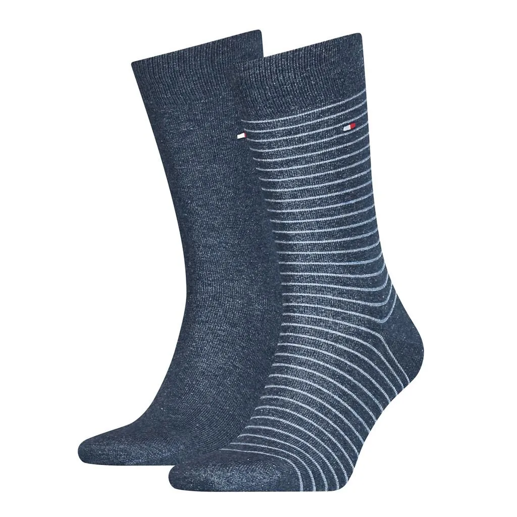 Tommy Hilfiger Herensokken Small Stripe 2-Pack Jeans