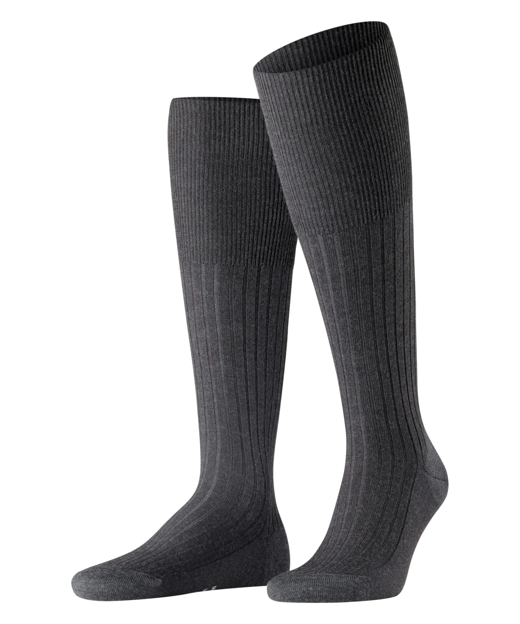 FALKE Heren Kniekous Bristol Pure Antraciet