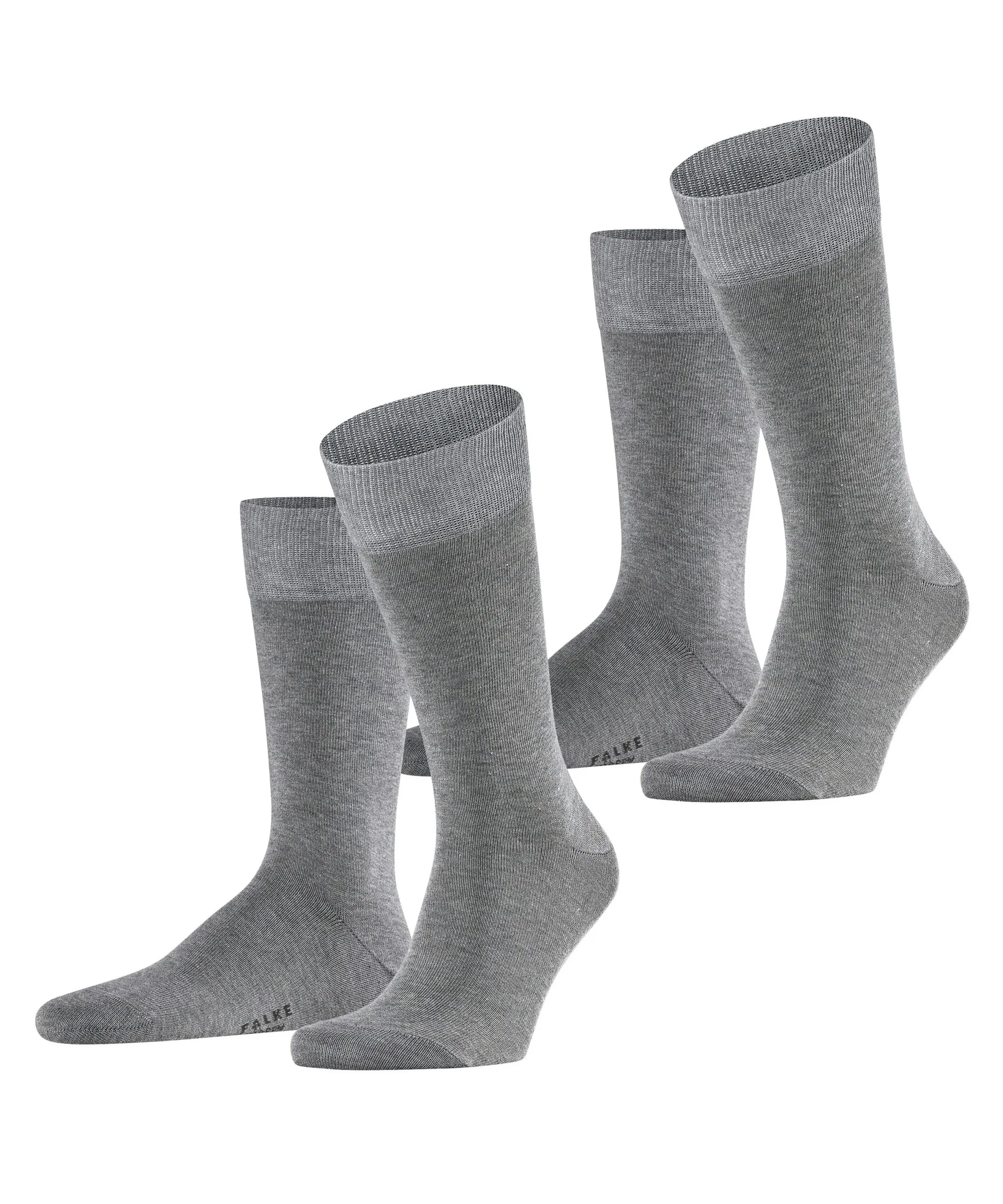 FALKE Herensokken Happy 2-Pack Licht Grijs