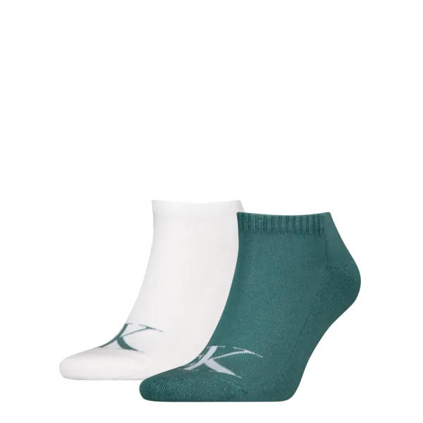 Calvin Klein Jeans Heren Sneakersokken 2-Pack Monogram Atlantic