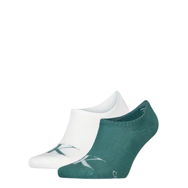 Calvin Klein Jeans Heren Footies 2-Pack Monogram Atlantic