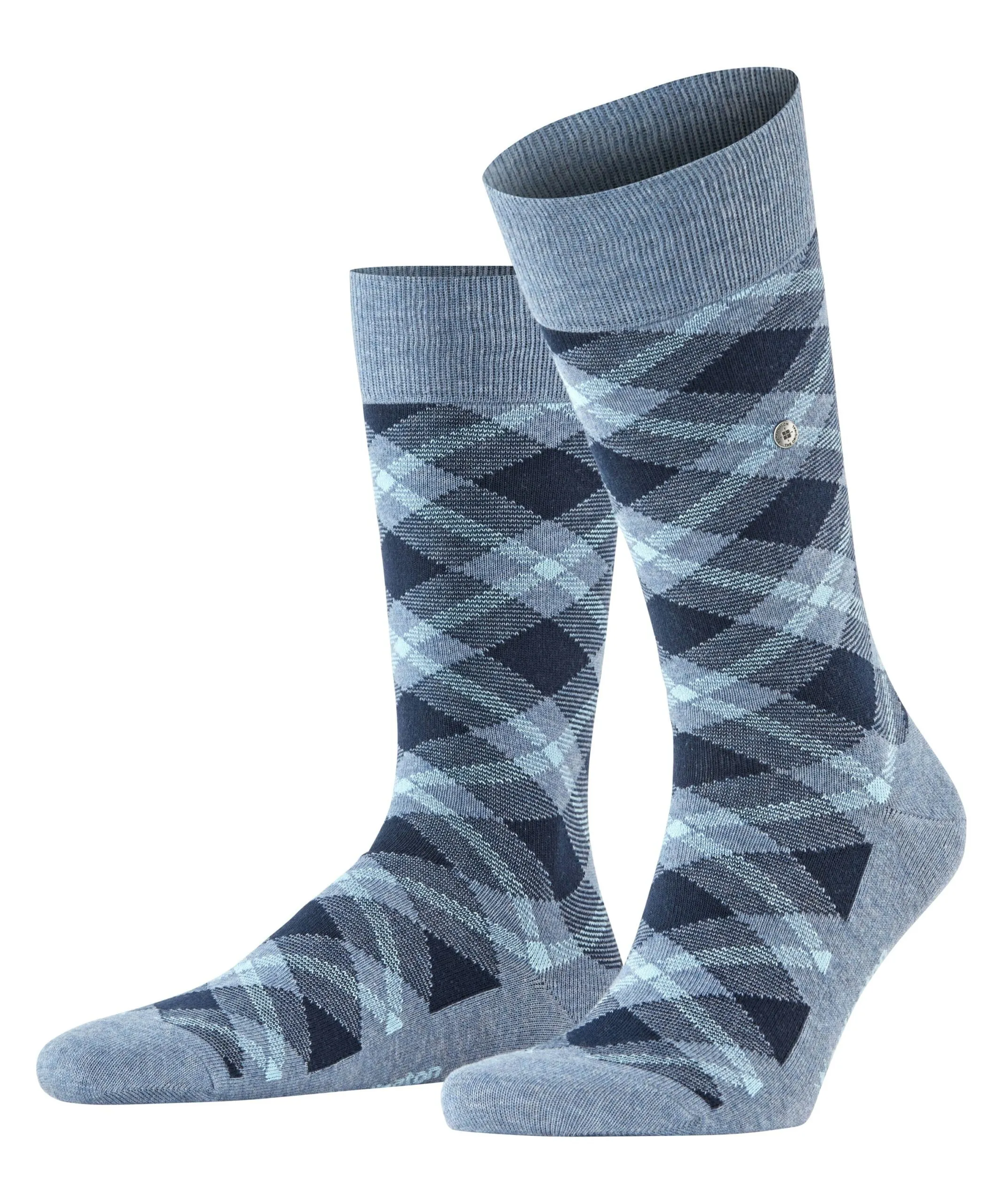 Burlington Herensokken Tartan Denim