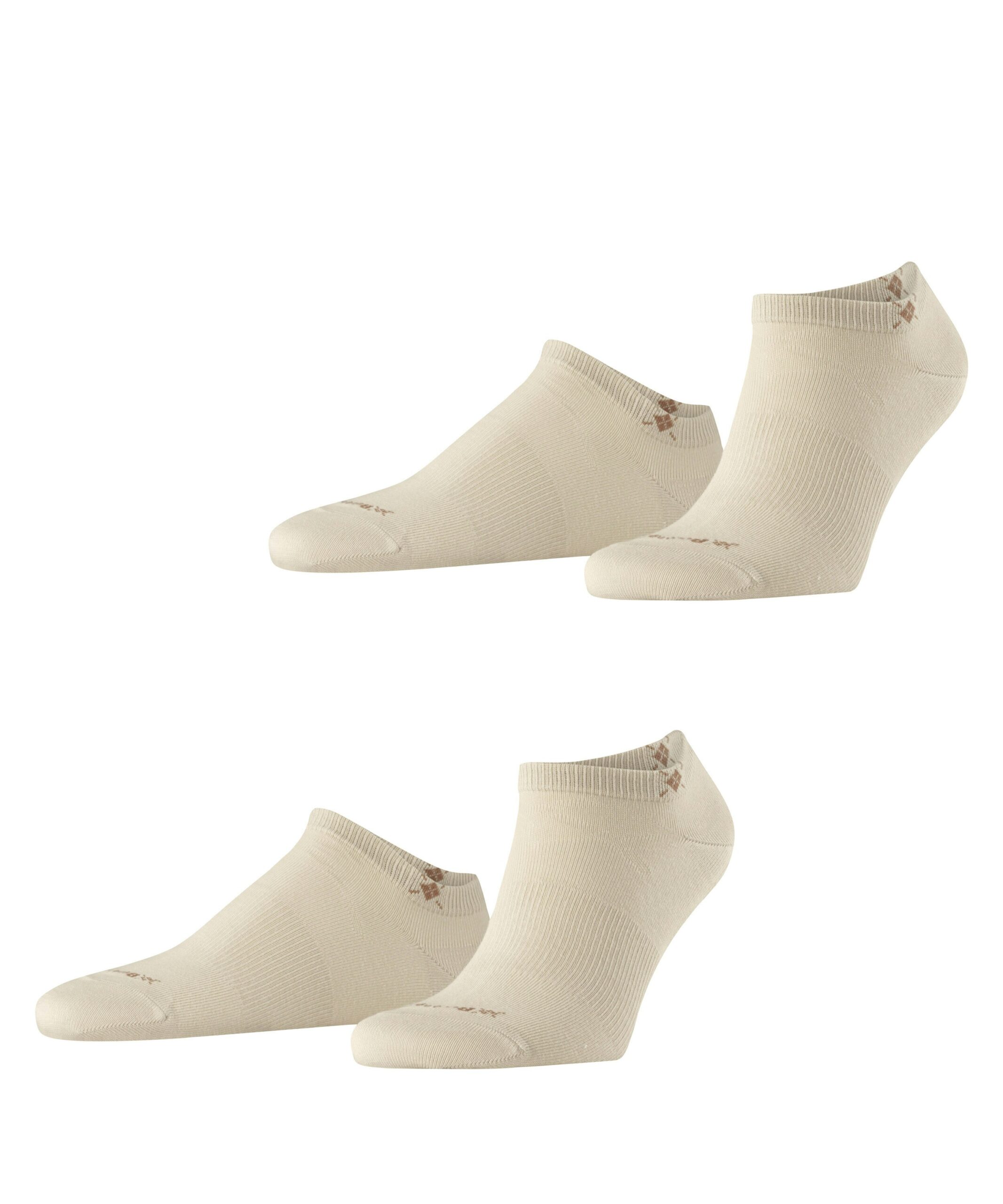 Burlington Heren Sneakersokken Everyday 2-Pack Sand