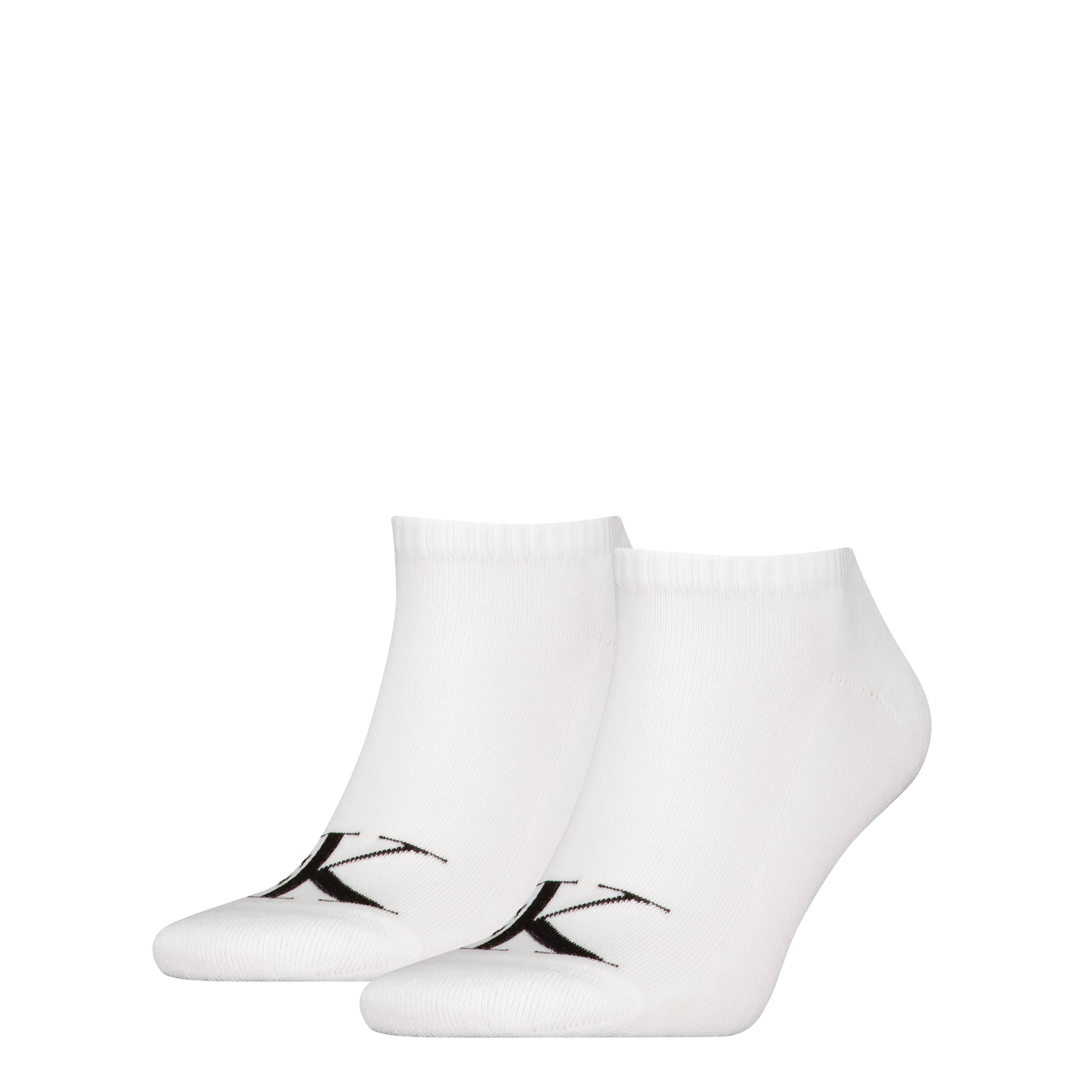 Calvin Klein Jeans Heren Sneakersokken 2-Pack Monogram Wit