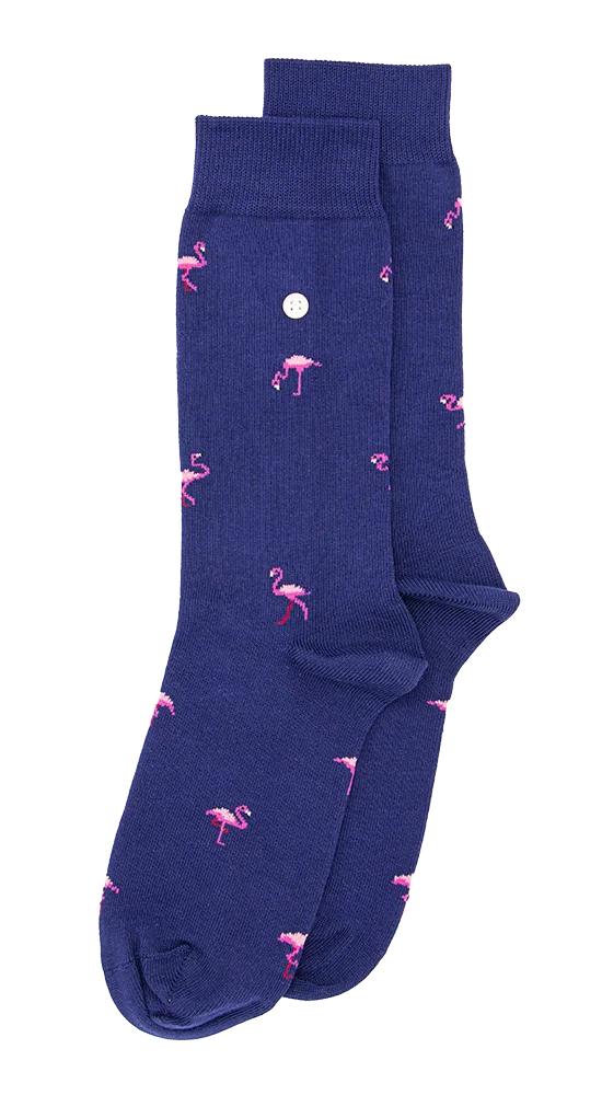 Alfredo Gonzales Sokken Flamingos Navy