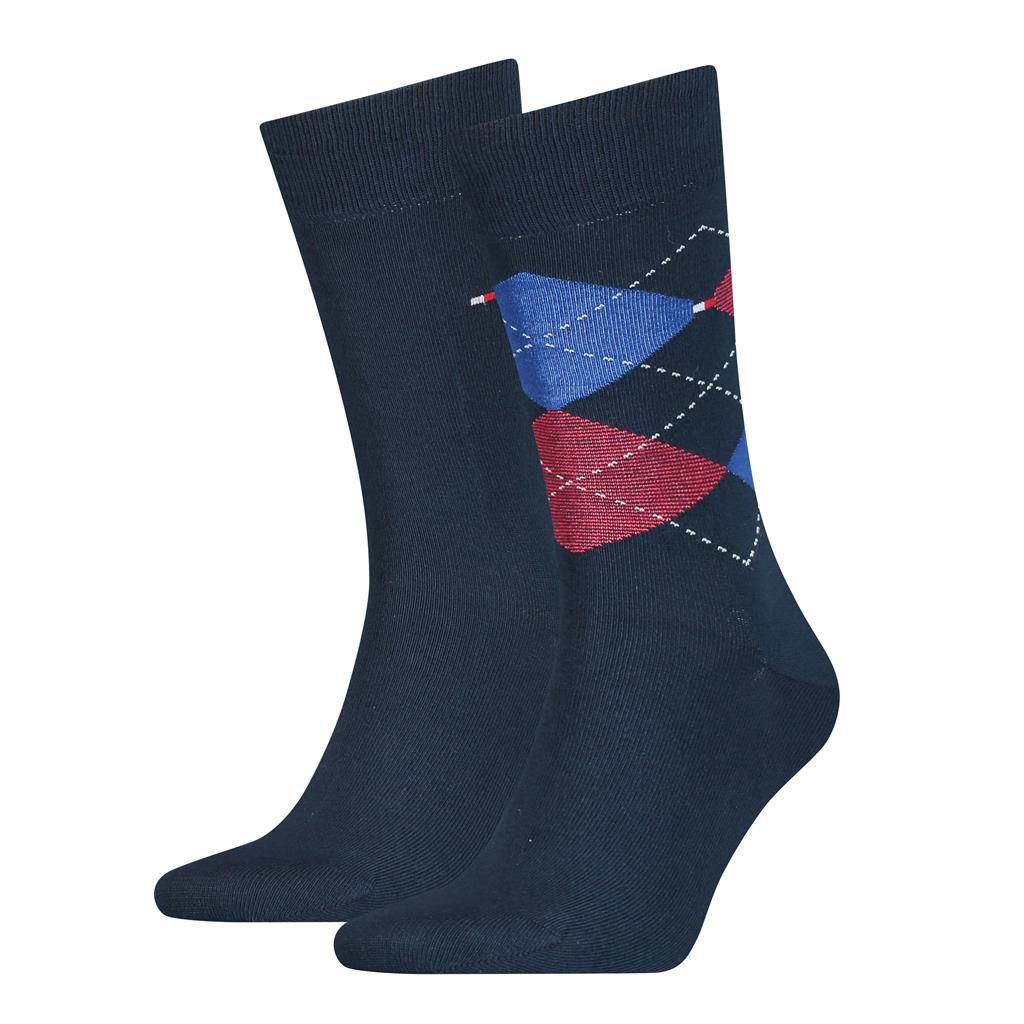 Tommy Hilfiger Herensokken Check 2-Pack Tommy Original