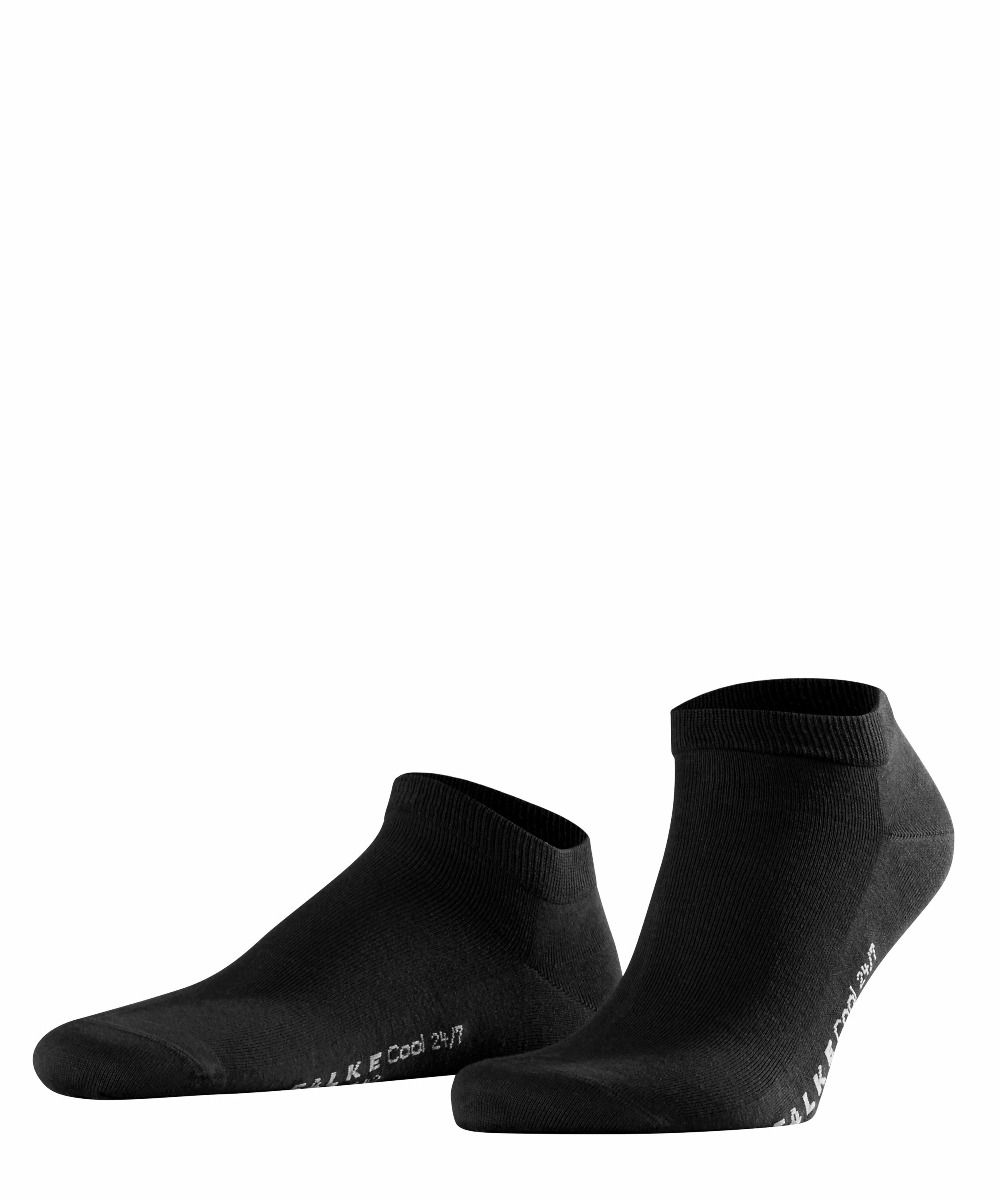 FALKE Heren Sneakersokken Cool 24/7 Zwart