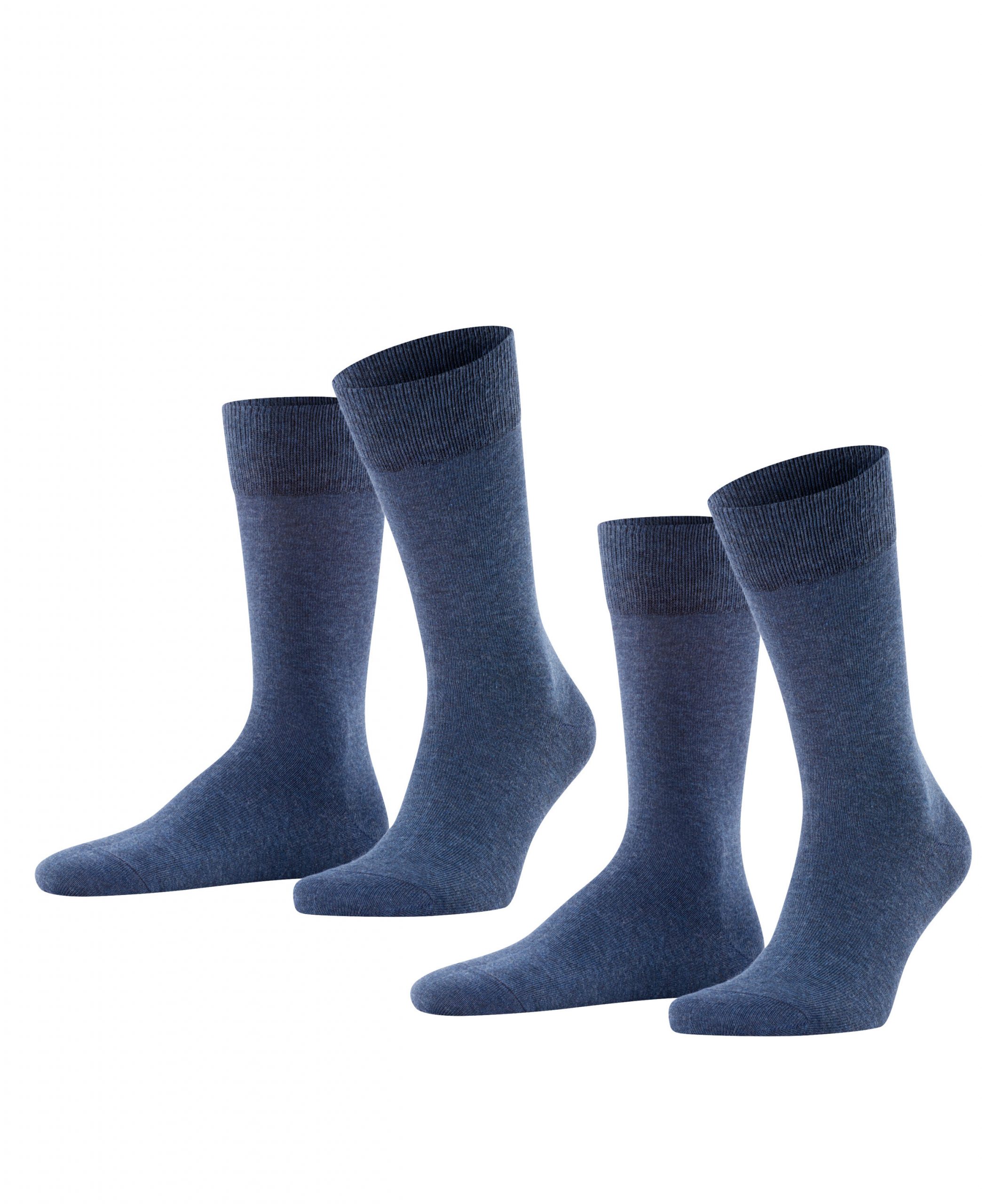 FALKE Herensokken Happy 2-Pack Navy Melange