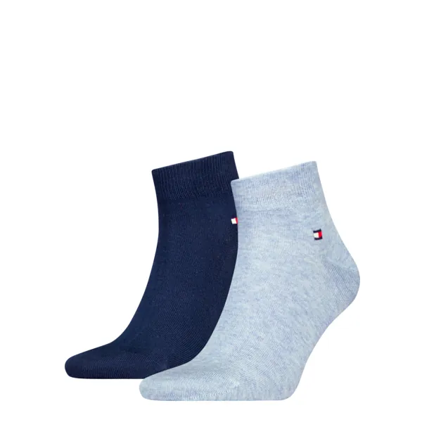 Tommy Hilfiger Quartersokken Heren 2-Pack Light Blue