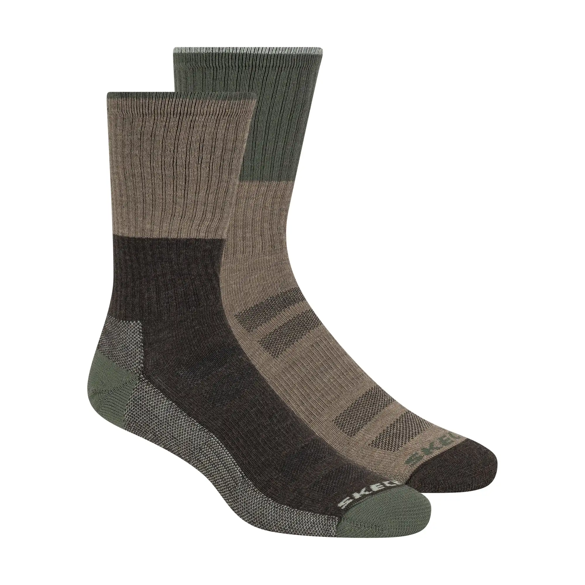 Skechers Heren Wandelsokken Coolmax 2-Pack Groen