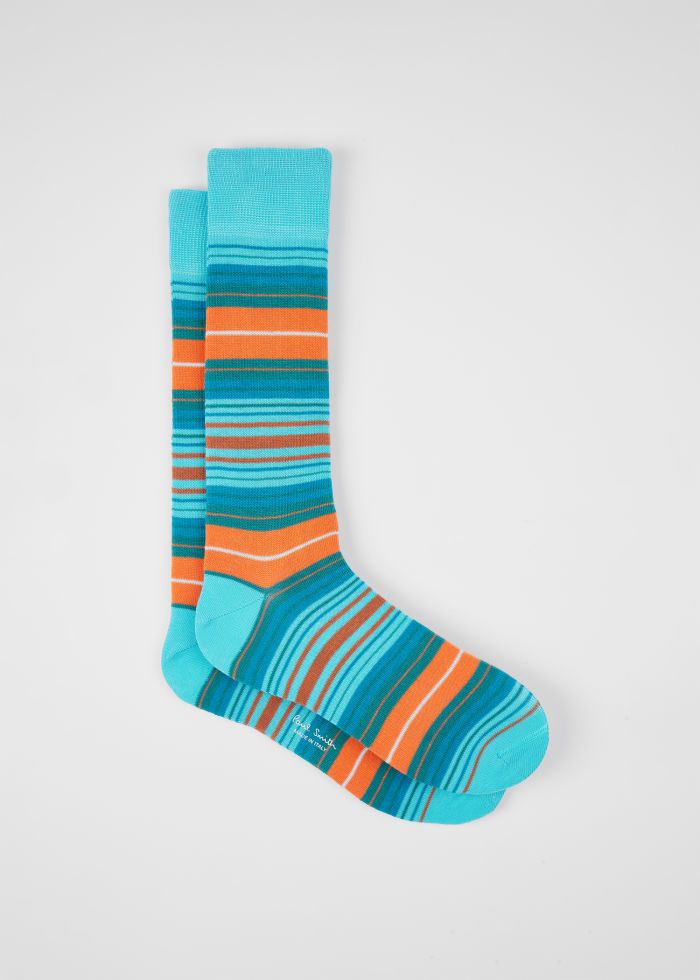 Paul Smith Herensokken Jayden Stripe Lichtblauw
