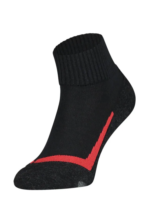 Soga by Eureka Unisex Merinowollen Quarter Wandelsokken Zwart