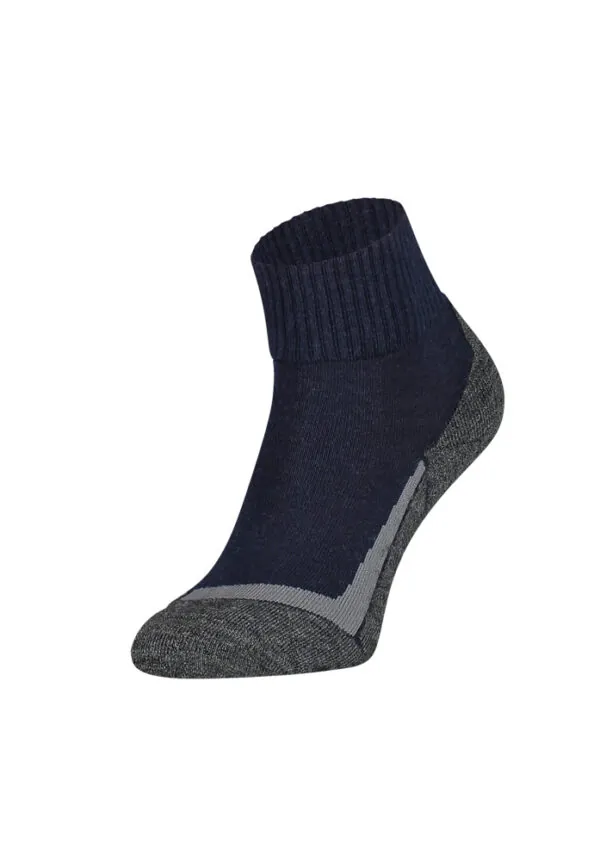 Soga by Eureka Unisex Merinowollen Quarter Wandelsokken Navy