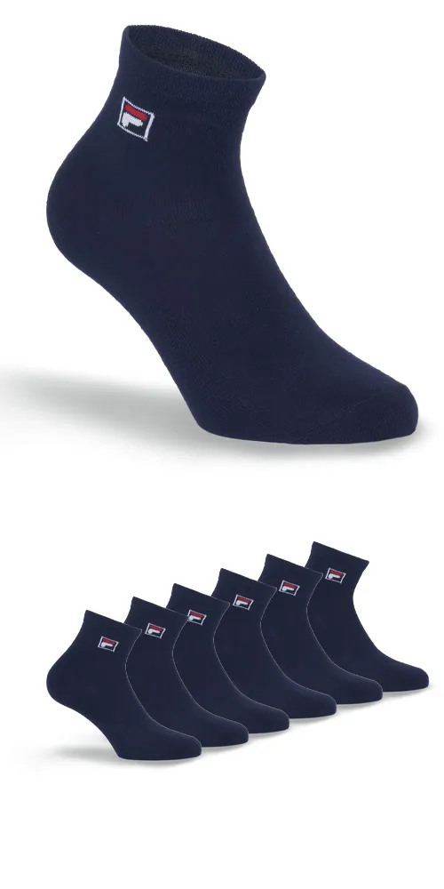 FILA Unisex Quartersokken 3-Pack Dark Navy