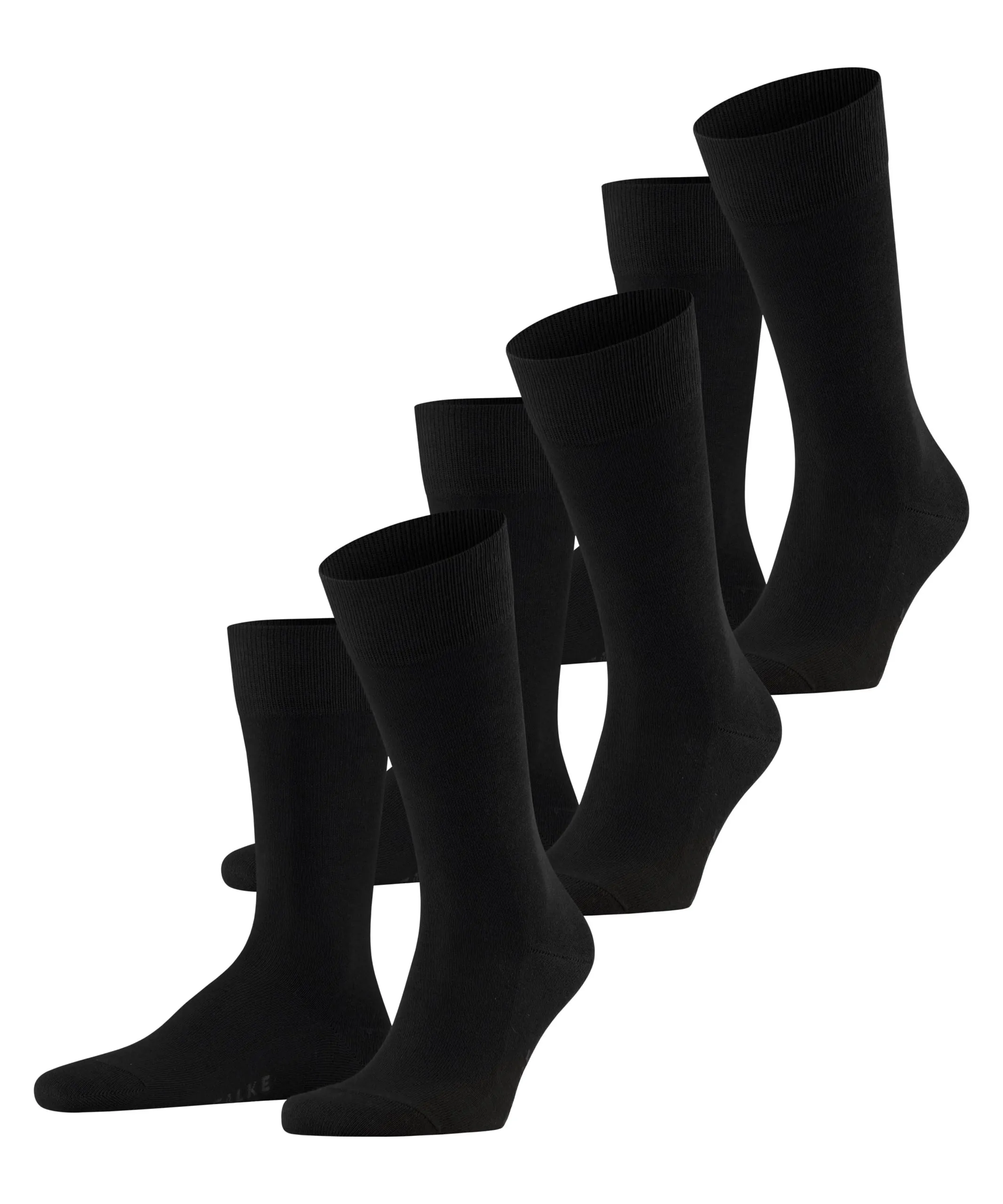 FALKE Herensokken Family 3-pack Zwart