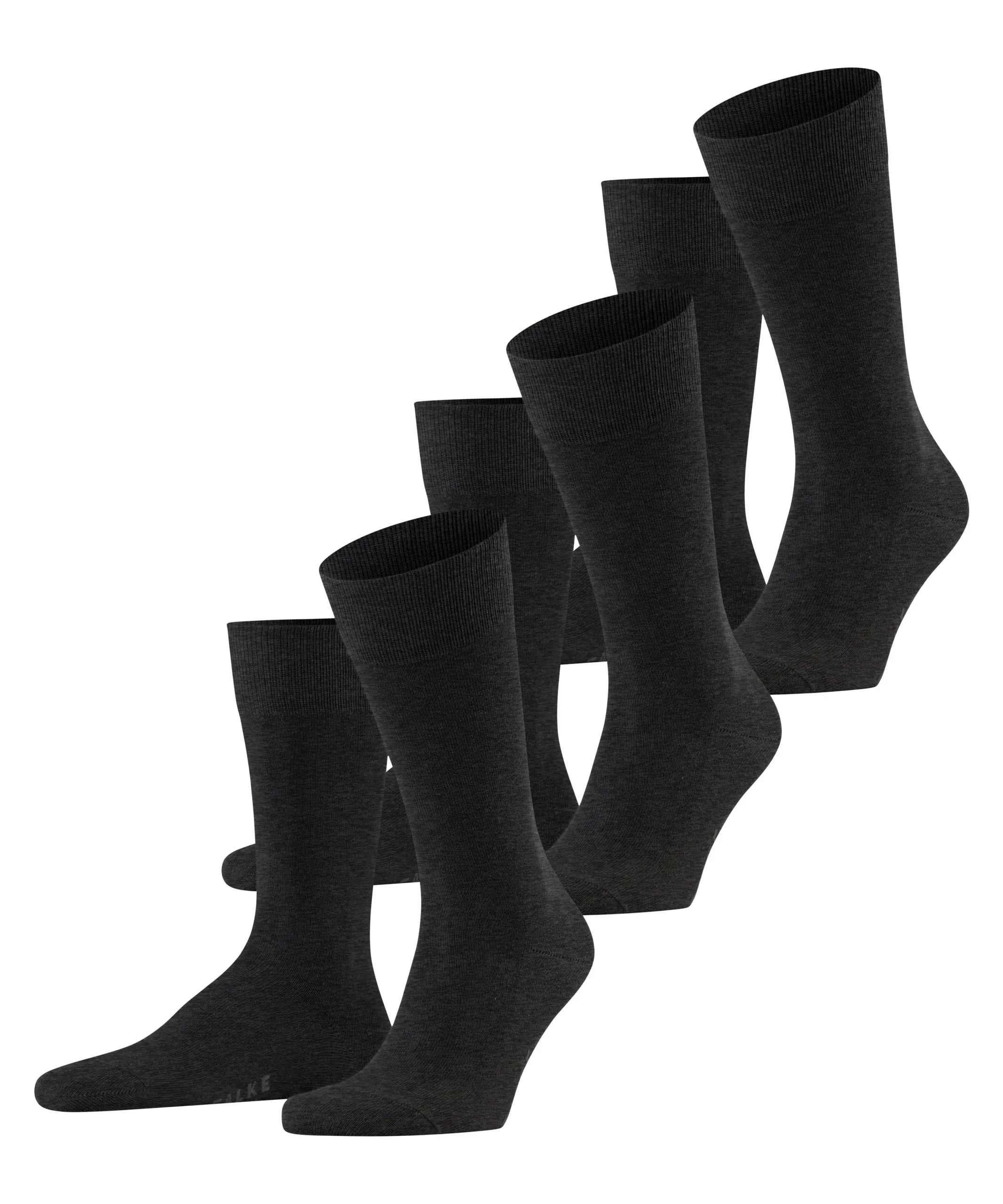 FALKE Herensokken Family 3-pack Antraciet