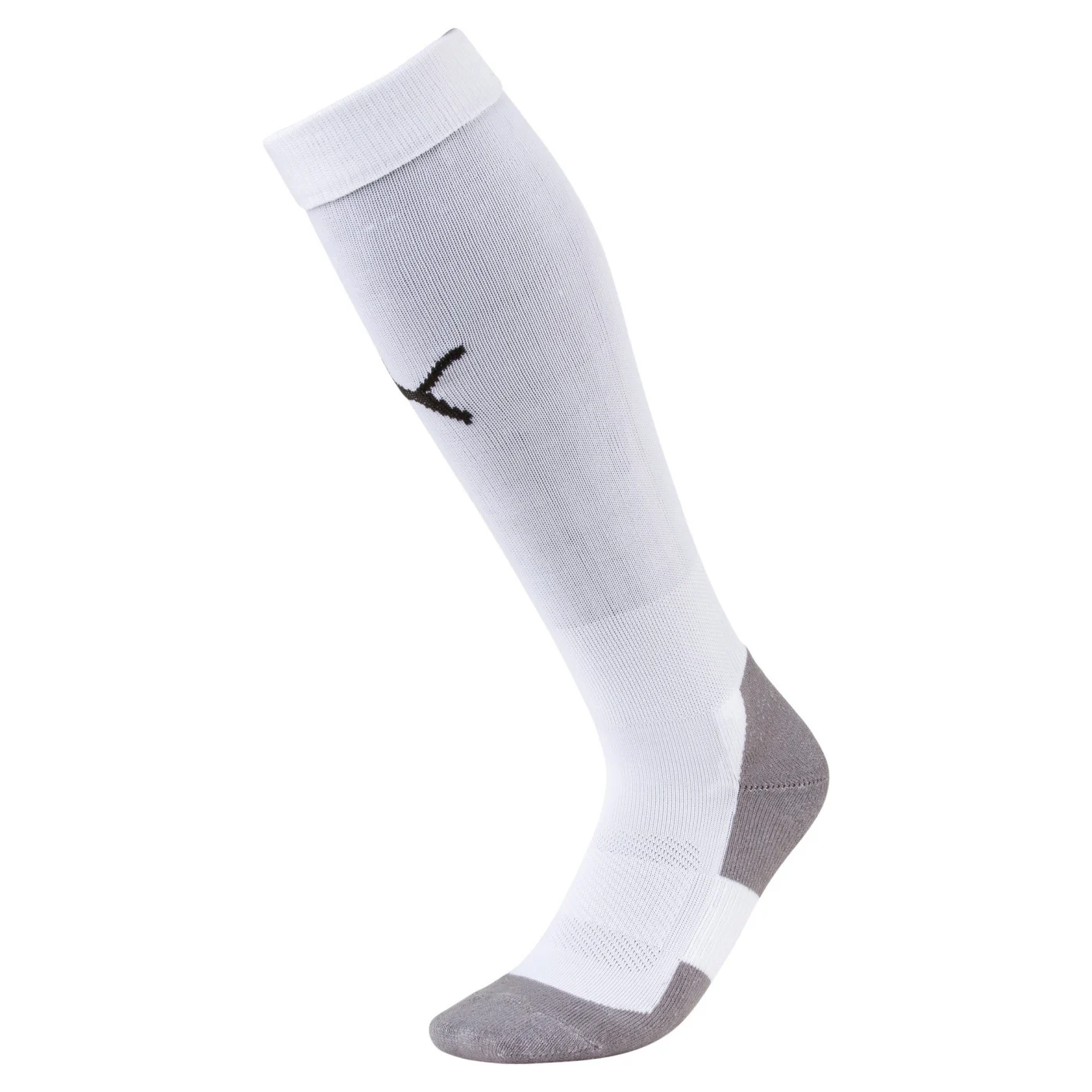 PUMA Unisex Team LIGA Core Voetbalsokken Wit / Zwart