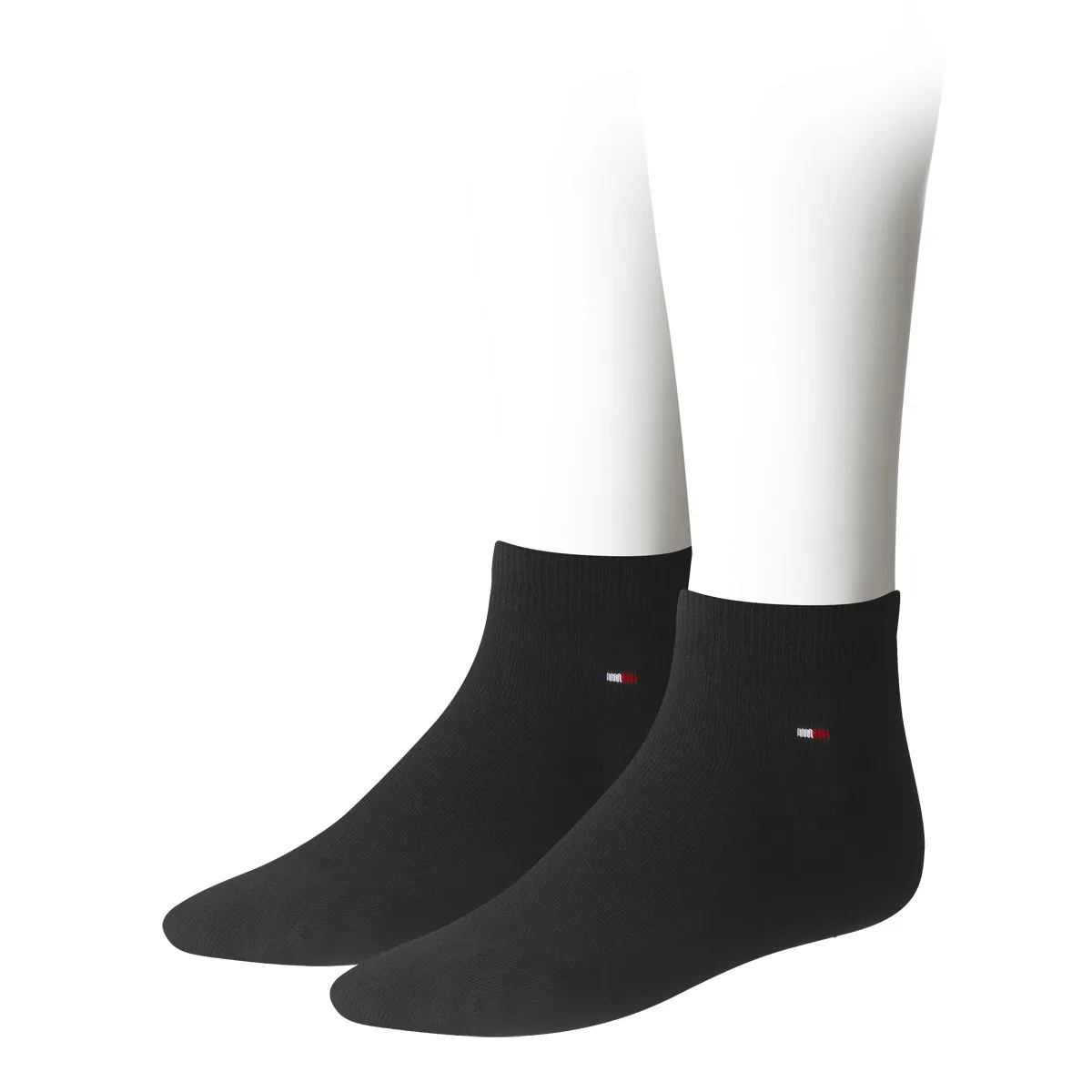 Tommy Hilfiger Quartersokken Heren 2-Pack Zwart