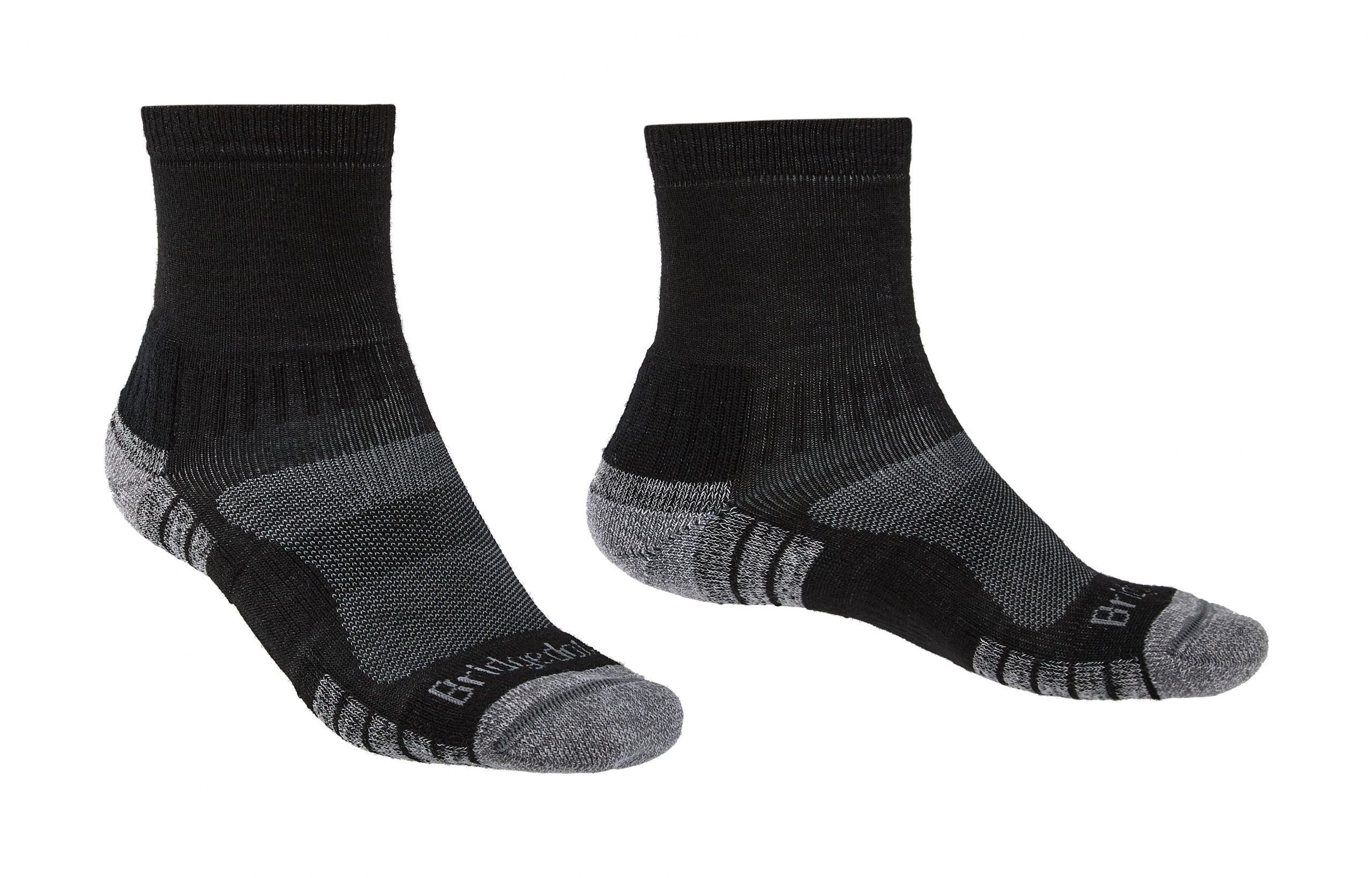 Bridgedale Heren Wandelsokken Quarter Lightweight Zwart