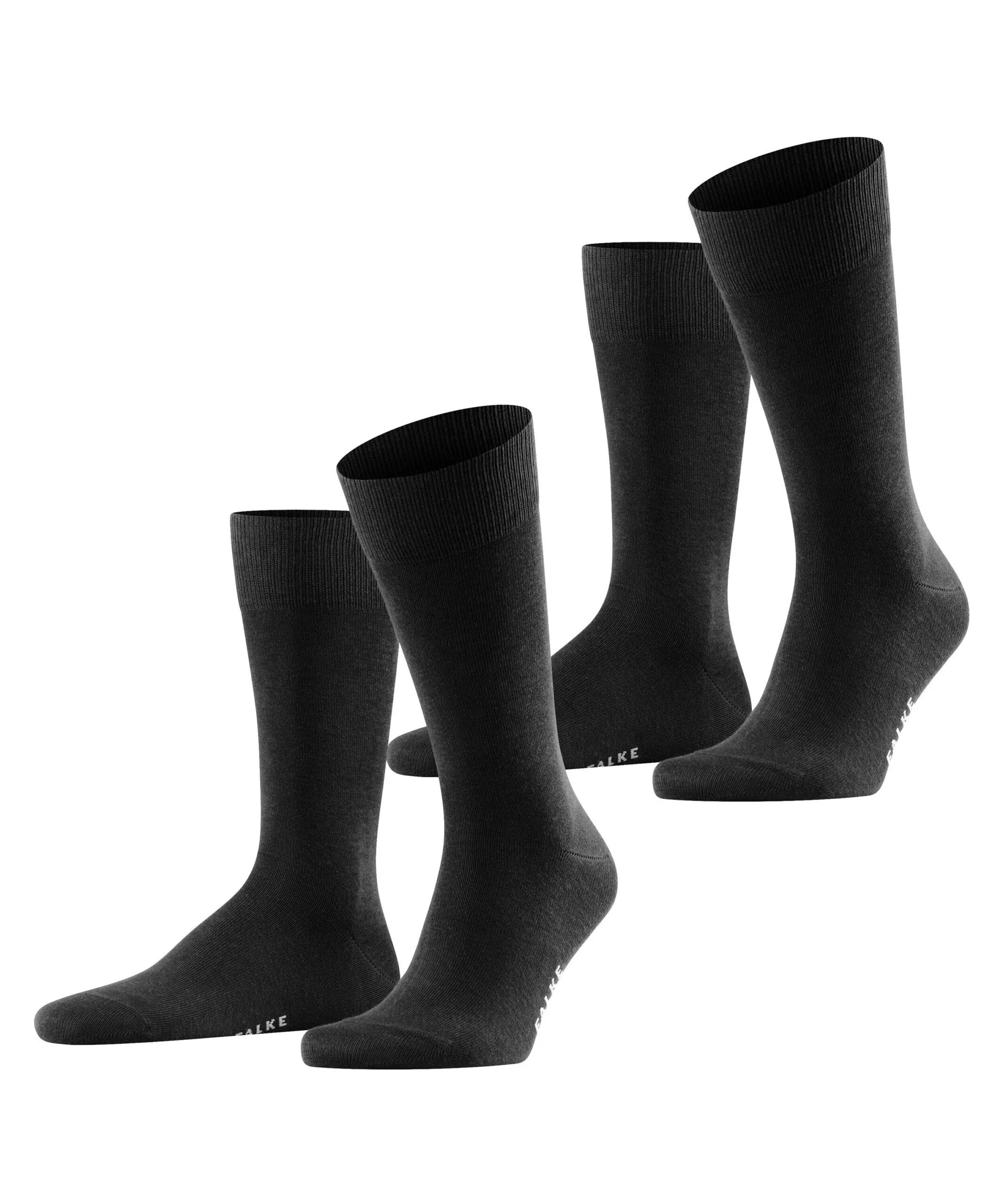 FALKE Herensokken Happy 2-Pack Zwart