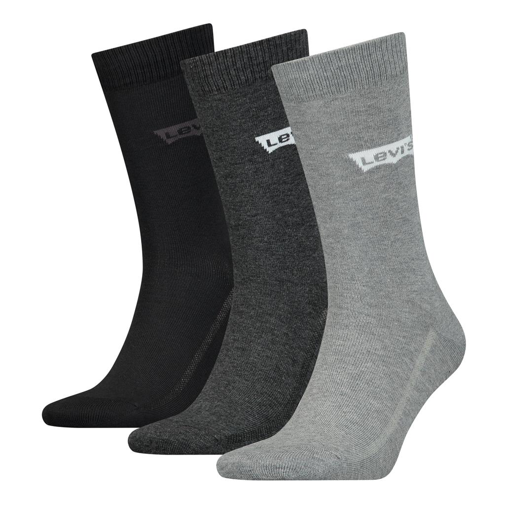 Levi's Herensokken Batwing Logo Regular Cut 3-Pack Grey Combo