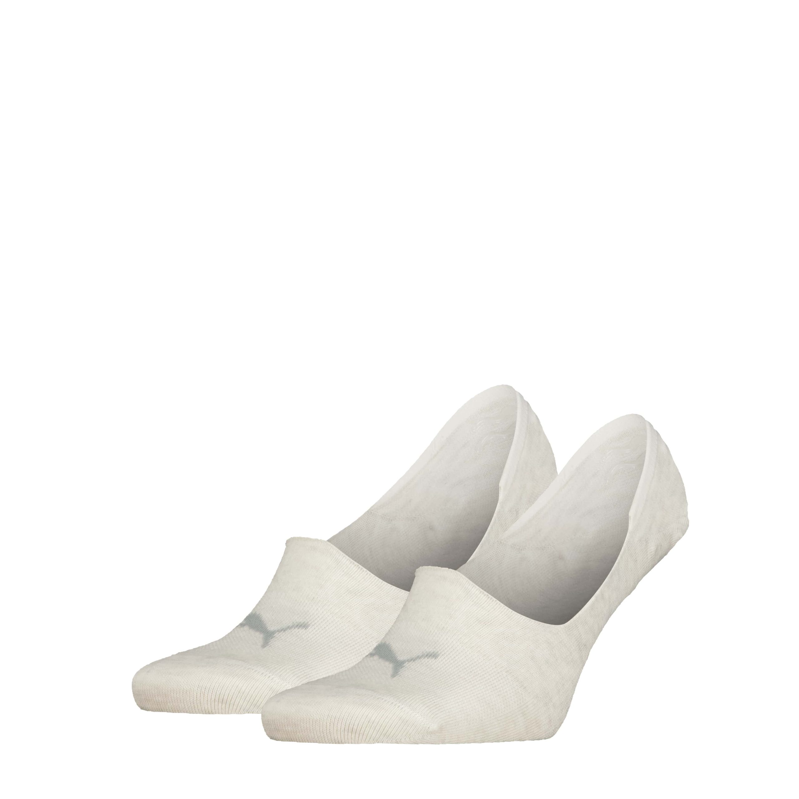 PUMA Unisex Footies Mid Cut 2-Pack Oatmeal