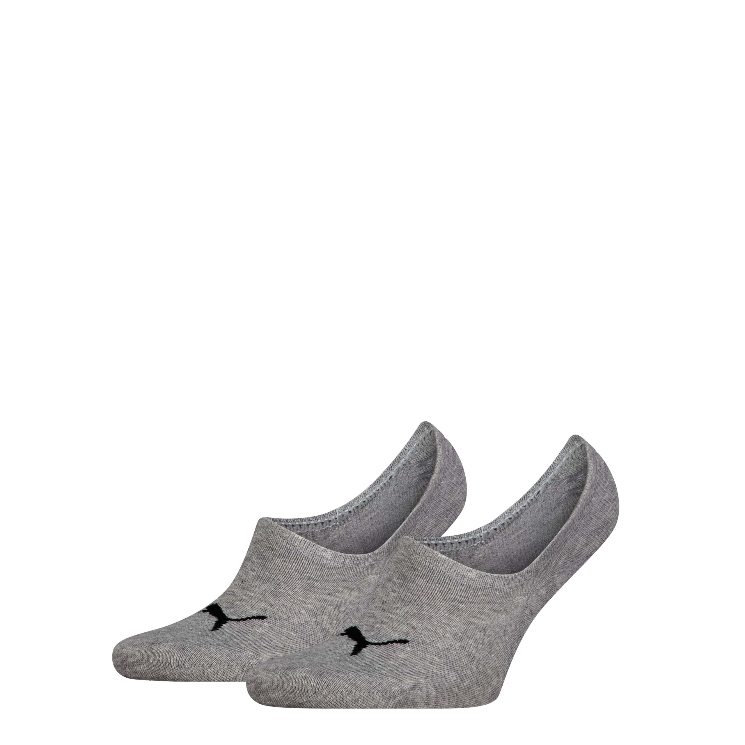 PUMA Unisex Footies High Cut 2-Pack Grijs