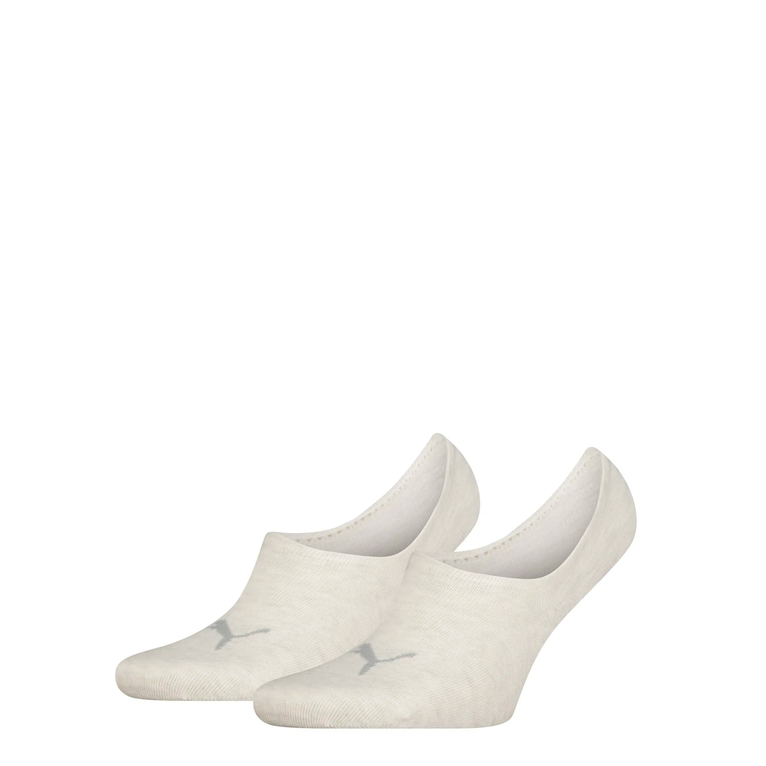 PUMA Unisex Footies High Cut 2-Pack Oatmeal