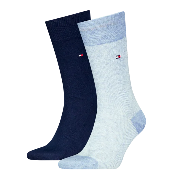 Tommy Hilfiger Herensokken Birdeye 2-Pack Light Blue Melange