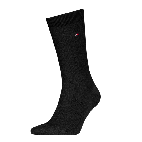 Tommy Hilfiger Herensokken Premium Basket Wool Dark Grey Melange