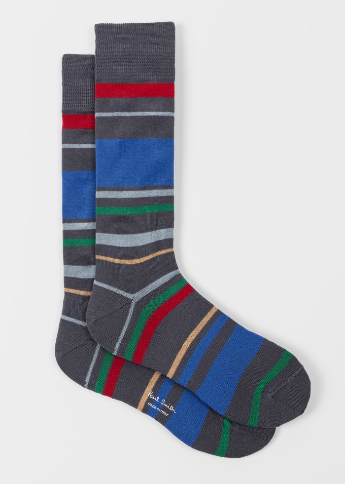 Paul Smith Herensokken Hendrick Stripe Grijs