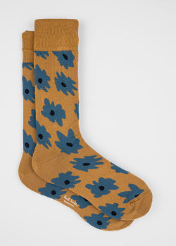 Paul Smith Herensokken Big Flower Camel