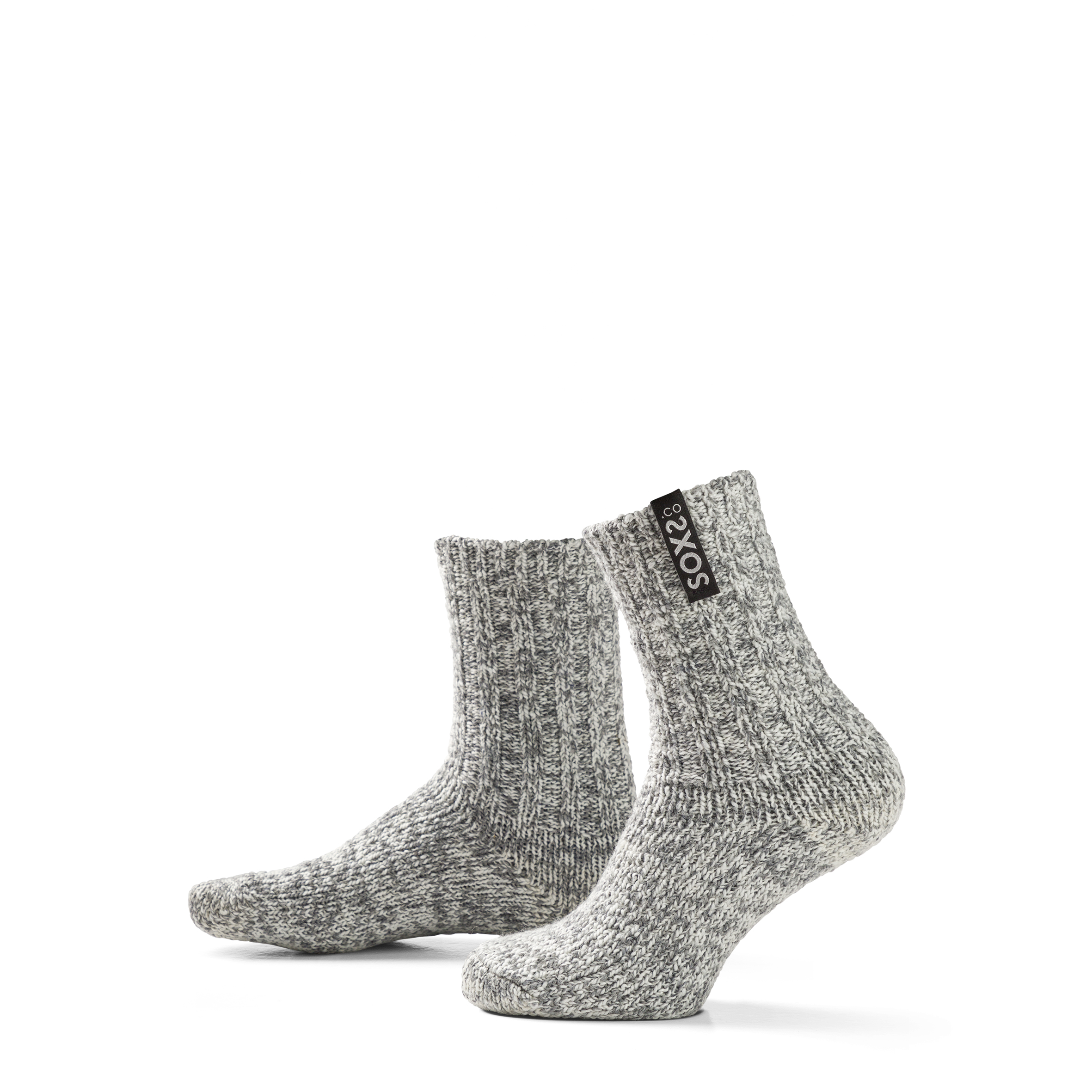 SOXS Herensokken Jet Black Medium Grey