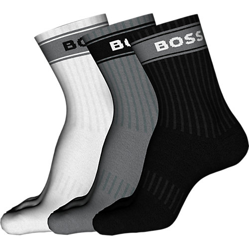 Hugo Boss Heren Sportsokken 3-Pack Logo Zwart