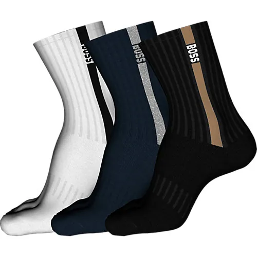 Hugo Boss Heren Sportsokken 3-Pack Stripe Zwart