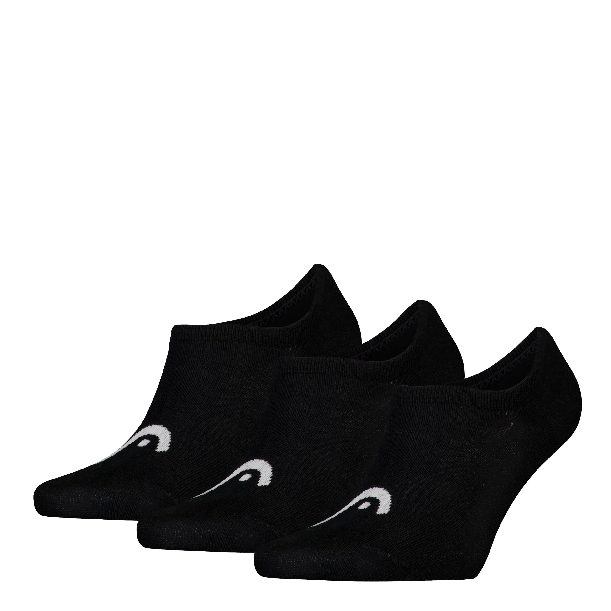 HEAD Unisex Footies 3-Pack Zwart