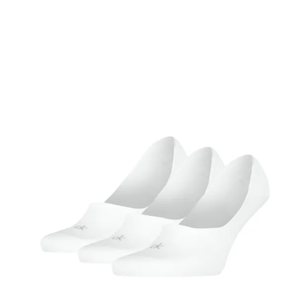 Calvin Klein Footies Mid Cut Heren 3-Pack Wit