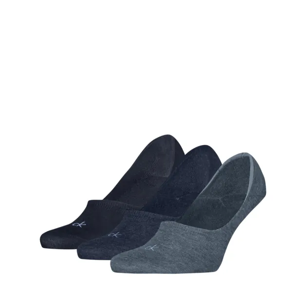 Calvin Klein Footies Mid Cut Heren 3-Pack Denim