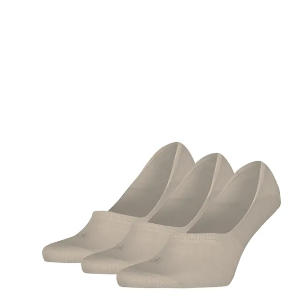 Calvin Klein Footies Mid Cut Heren 3-Pack Beige