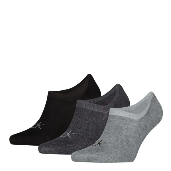 Calvin Klein Footies High Cut Heren 3-Pack Grey Melange