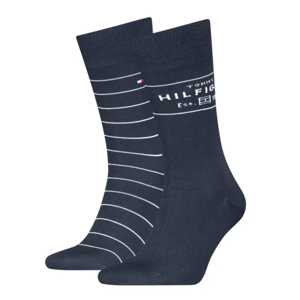 Tommy Hilfiger Herensokken Hilfiger 2-Pack Navy