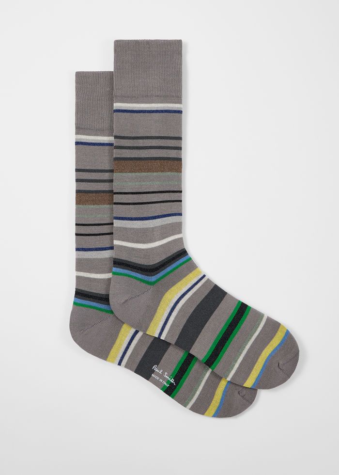 Paul Smith Herensokken Lewis Stripe Grijs