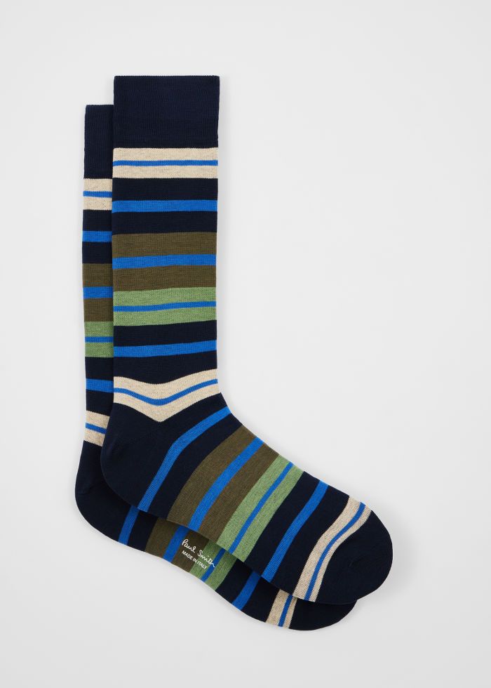 Paul Smith Herensokken Kean Stripe Blauw