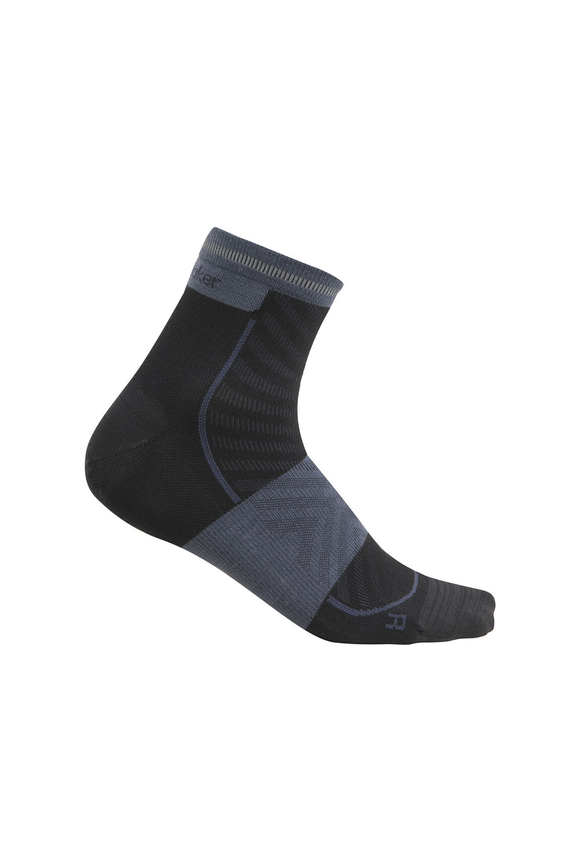 Icebreaker Heren Hardloopsokken Quarter Ultralight Cushion Zwart