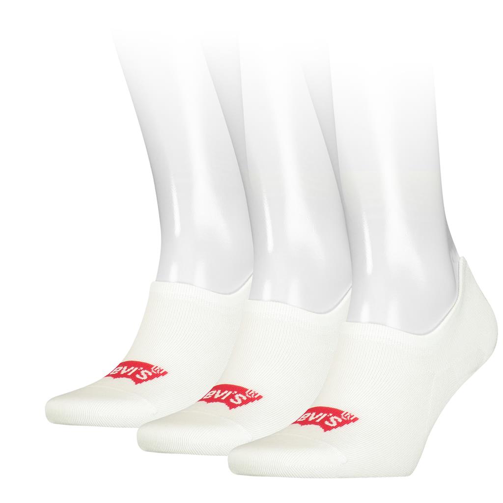 Levi's Heren Footies High Cut Batwing Logo 3-Pack Wit