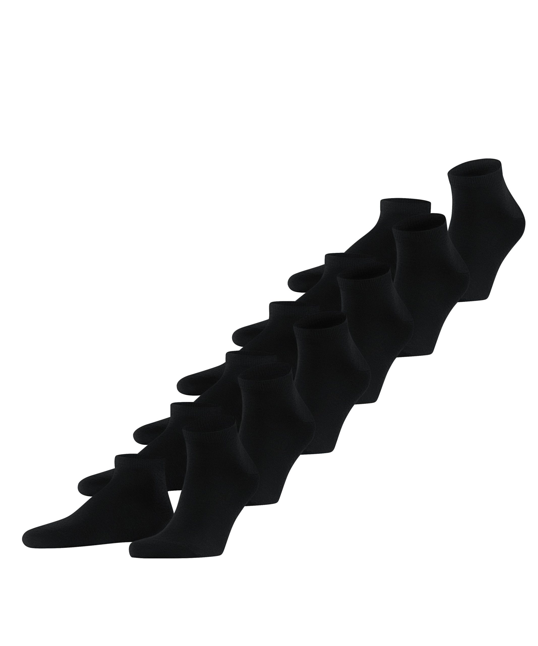 FALKE Heren Sneakersokken Happy 6-Pack Zwart