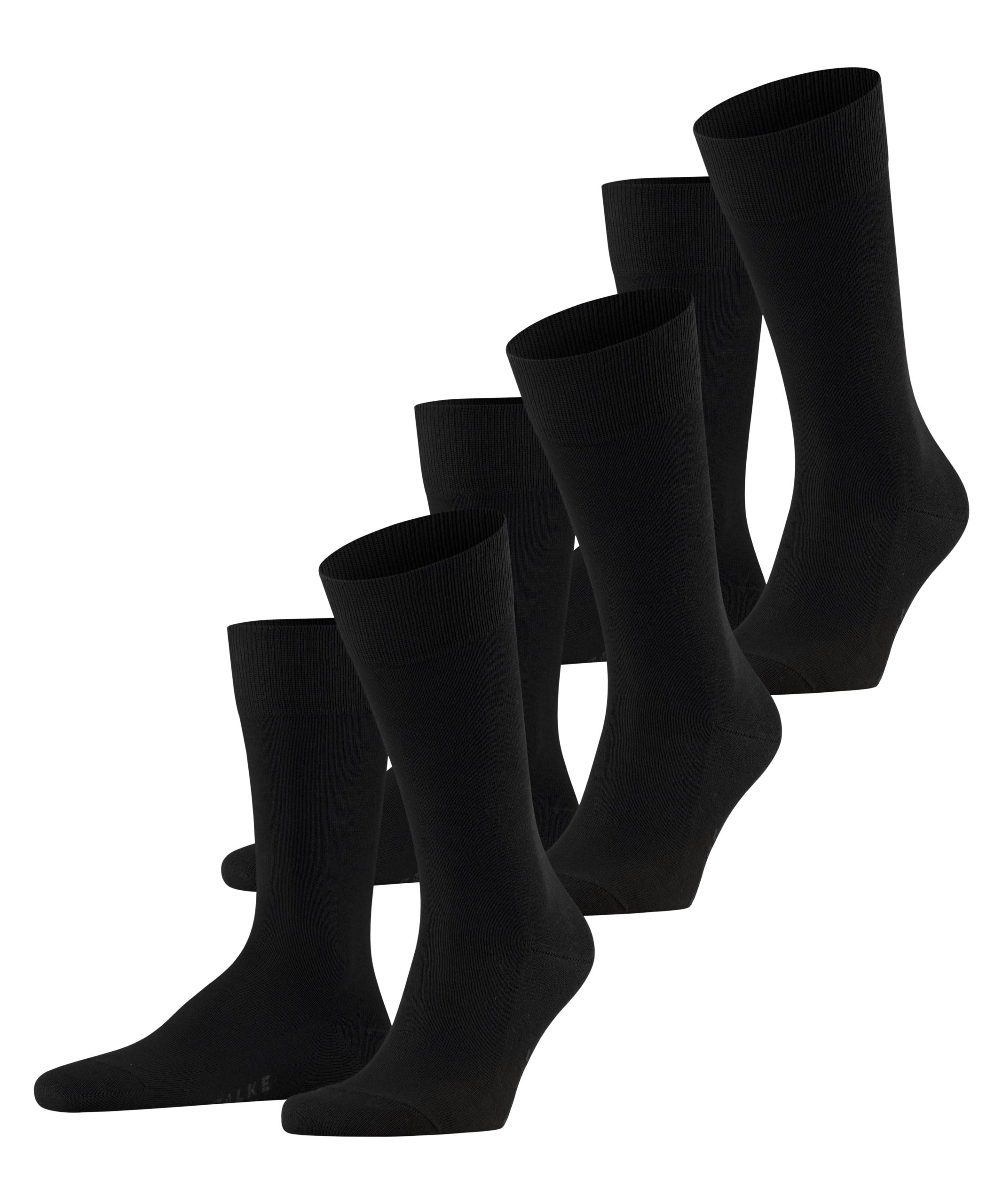 FALKE Herensokken Family 3-pack Zwart
