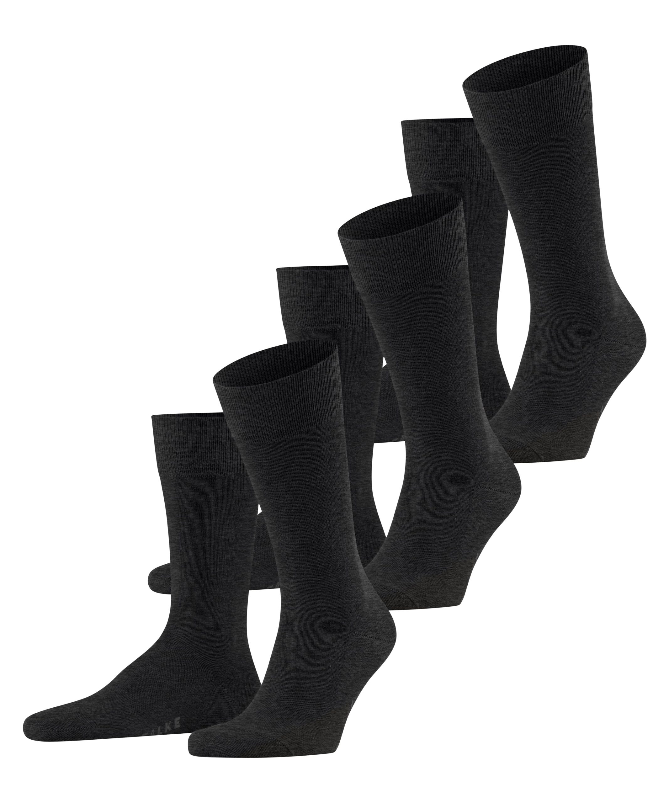 FALKE Herensokken Family 3-pack Antraciet