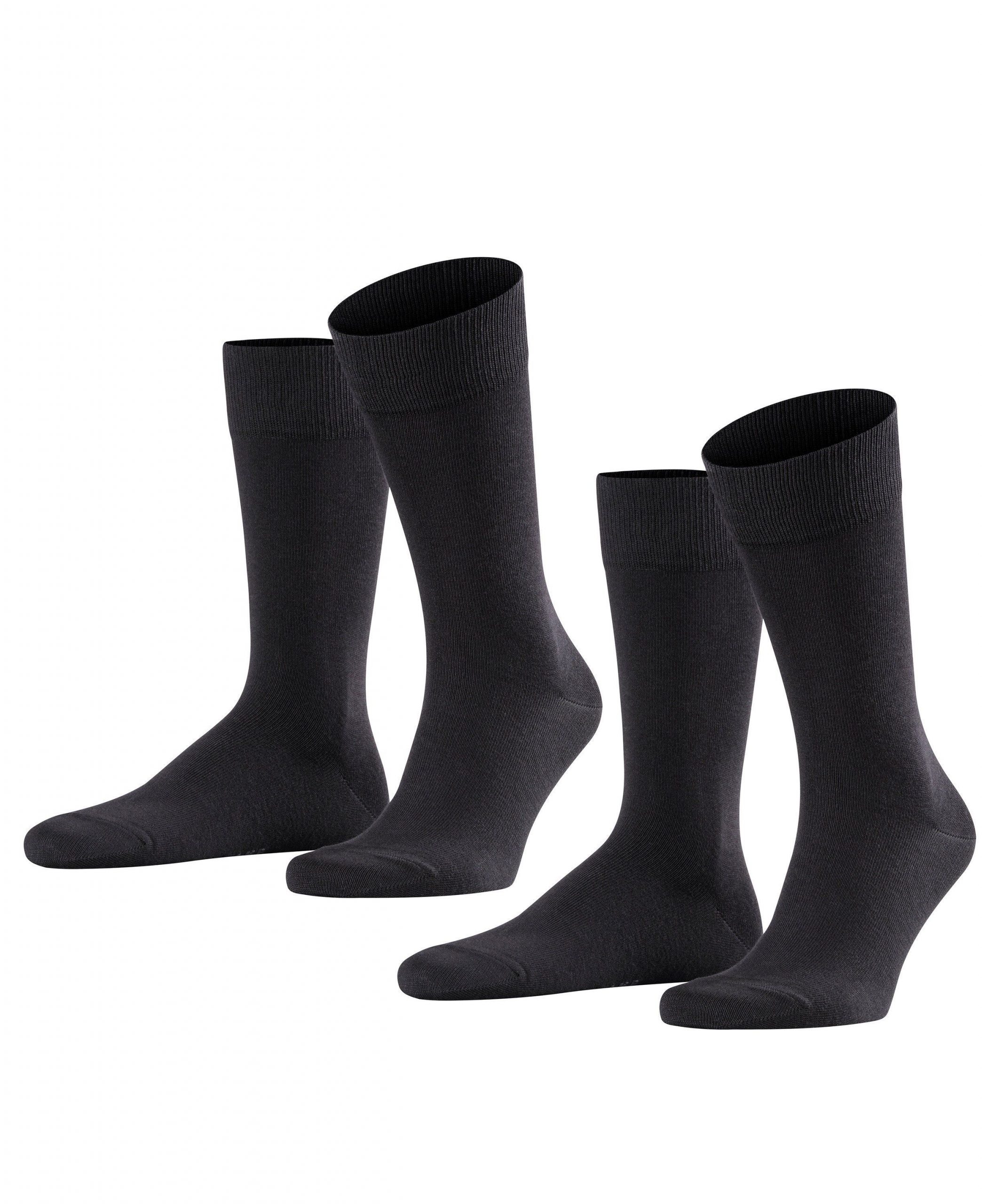 FALKE Herensokken Happy 2-Pack Zwart